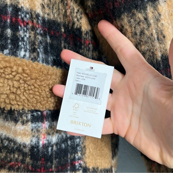 NWT Brixton Women’s Nouvelle Coat Lion Plaid Large - Picture 7 of 10